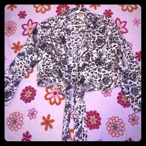 Black and White Blouse